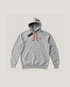 NØMADZ grey oversized hoodie with orange 3D embroidered logo