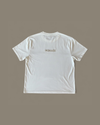 NØMADZ white women's one-size T-shirt with beige logo on the back