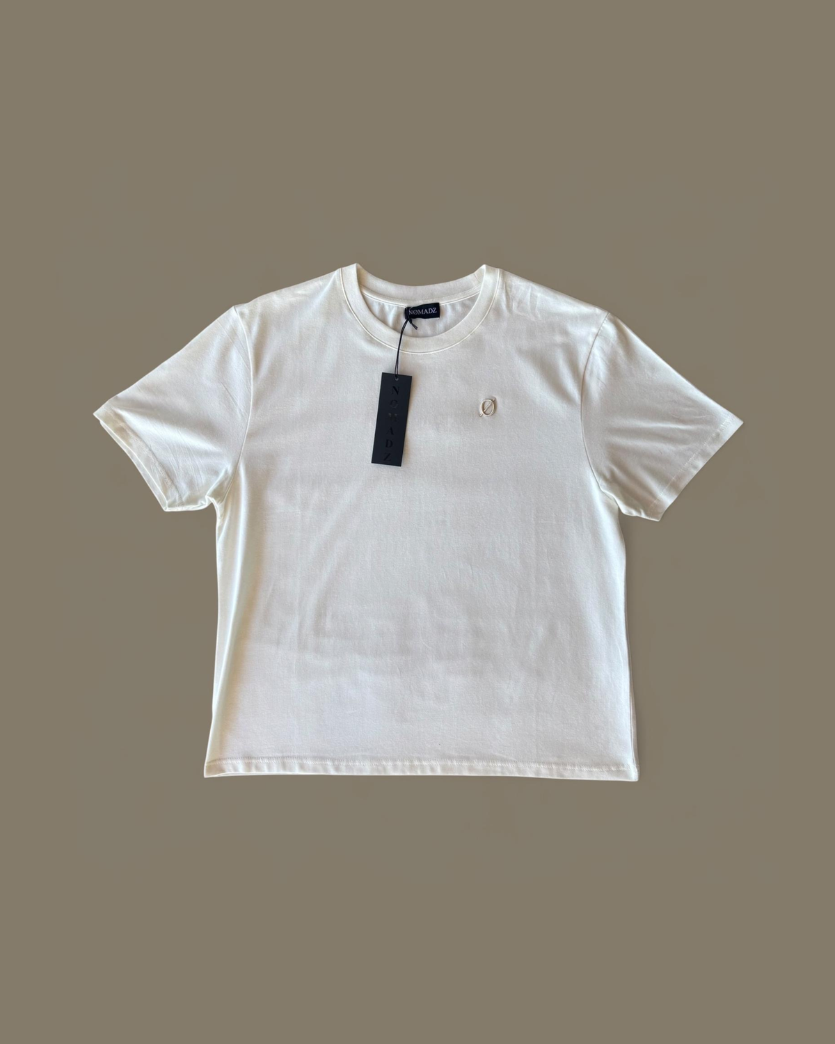 NØMADZ white women's one-size T-shirt with beige logo