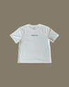 NØMADZ white women's one-size T-shirt with light blue logo on the back