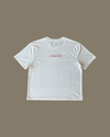NØMADZ white women's one-size T-shirt with pink logo on the back
